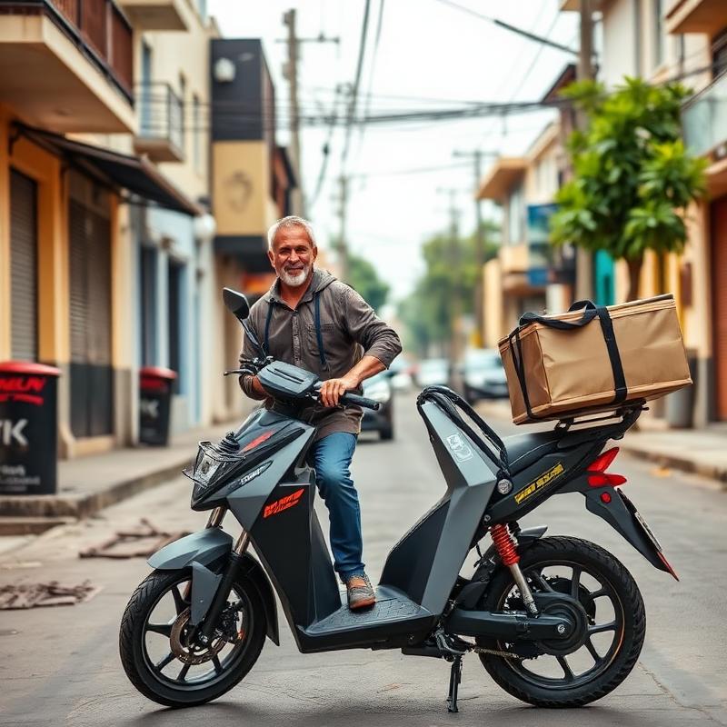 Josué Almeida com a E-Bike Hammer da Carbono Zero